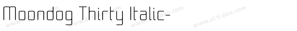 Moondog Thirty Italic字体转换